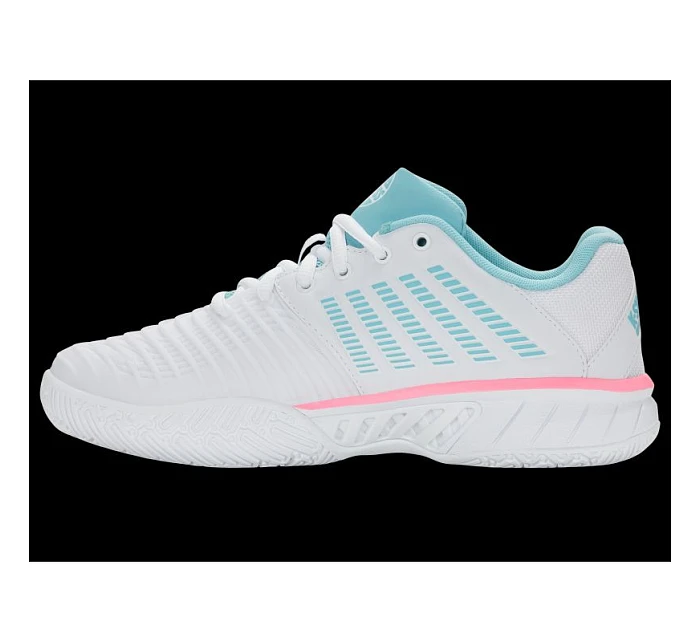 Tenisky K-swiss EXPRSLIGHT3 HB PADEL WHITE/SOFT NEON BLUE/BUBLE GUM-M (98900-146-M)