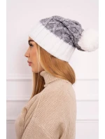 Milano fleecová čiapka K203 grey melange+ecru Milano fleecová čiapka K203 grey melange+ecru