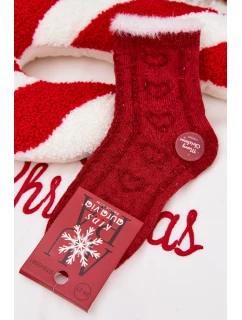 Dětské vánoční ponožky alpaka červené model 21786784 - Aura.via