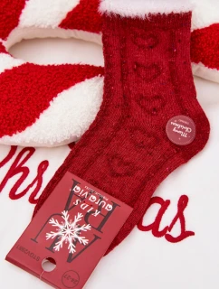 Dětské vánoční ponožky alpaka červené model 21786784 - Aura.via