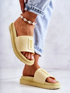 Dámské pantofle Big Star - žluté