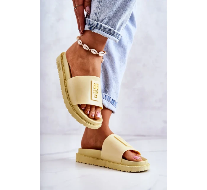 Dámské pantofle Big Star - žluté