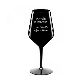 JE  černá nerozbitná sklenice na víno 470 ml model 22168043 - Giftela