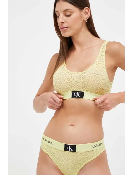 Dámska športová podprsenka 1996 QF7233E-9LD žltá - Calvin Klein Dámska športová podprsenka 1996 QF7233E-9LD žltá - Calvin Klein