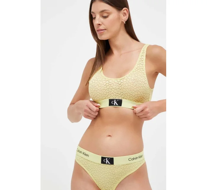 Dámska športová podprsenka 1996 QF7233E-9LD žltá - Calvin Klein Dámska športová podprsenka 1996 QF7233E-9LD žltá - Calvin Klein