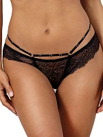 Dámske sexy čipkované tangá V-10098 Black - Axami