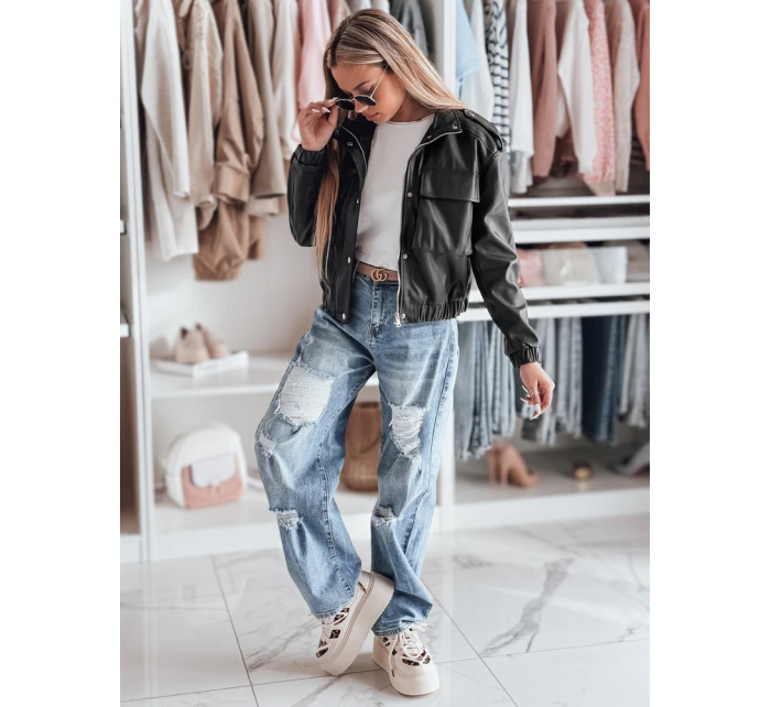 Dámská krátká oversize bunda typu bomber černá Dstreet model 21984297 - FashionStreet
