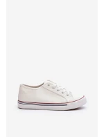 Damskie Trampki Z Eko Skóry Białe Lirean