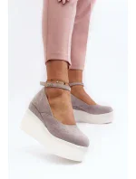 Dámské espadrilky na klínově šedé Malla Dámské espadrilky na klínově šedé Malla