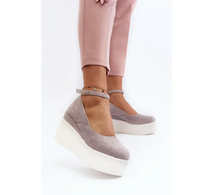 Dámské espadrilky na klínově šedé Malla Dámské espadrilky na klínově šedé Malla