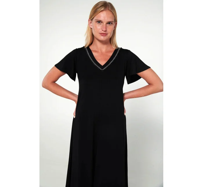 Dámské šaty model 20497969 Černá - Vamp Dámské šaty model 20497969 Černá - Vamp