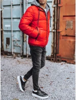 Pánska prešívaná zimná bunda červená FashionStreet TX3828