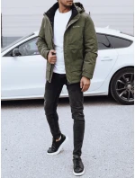 Pánská zimní bunda s kapucí zelená Dstreet model 21980789 - FashionStreet