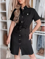 LOVE ME MIDI midi košeľové šaty čierne FashionStreet EY2596 LOVE ME MIDI midi košeľové šaty čierne FashionStreet EY2596