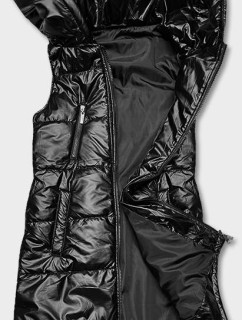 Černá dámská vesta s asymetrickou spodní částí model 18059032 - S'WEST