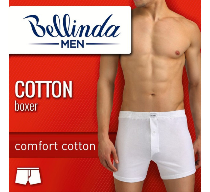 Volné pánské bavlněné boxerky COTTON BOXER - BELLINDA - bílá