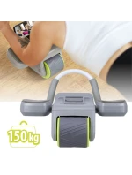 KA08 SIVÁ ABS AUTOMATICKÉ BRUŠNÉ SVALOVÉ CVIČENIE KOLESO S LCD DISPLEJOM A NABÍJANIE HMS