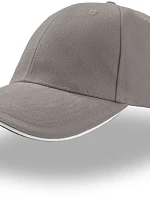 Atlantis Headwear Liberty Sandwich 6-panelová čiapka „Liberty Sandwich“ 33.0005 sivá/biela