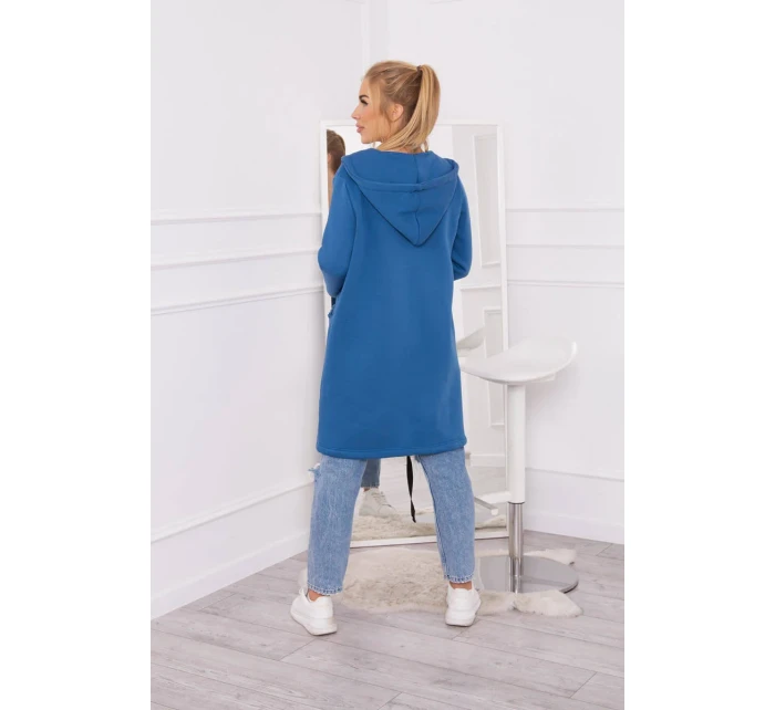 model 18748942 modrá zateplená bunda s kapucí - K-Fashion model 18748942 modrá zateplená bunda s kapucí - K-Fashion