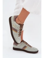 Zamszowe Niskie Sneakersy Damskie Big Star SS274678 HI-POLY SYSTEM Miętowe