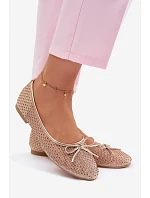 baleríny s ozdobou  Zlaté model 22099980 - VINCEZA