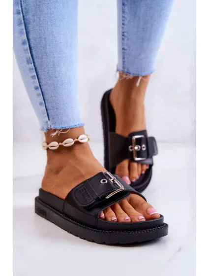 Dámske módne papuče Big Star - čierne