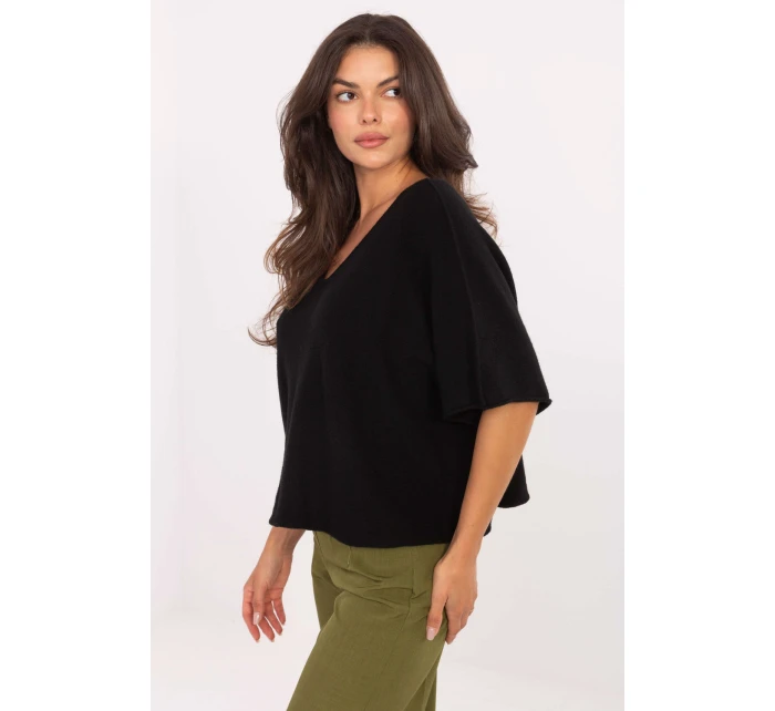 Sveter s krátkym rukávom model 216684 Taliansko Moda Sveter s krátkym rukávom model 216684 Taliansko Moda