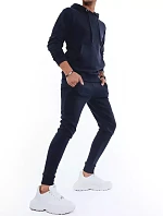 Pánska neizolovaná mikina, tmavomodrá, FashionStreet AX0429