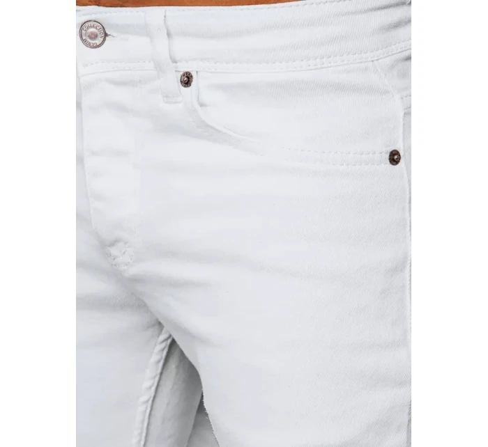 Pánske biele džínsové nohavice FashionStreet UX3922 Pánske biele džínsové nohavice FashionStreet UX3922