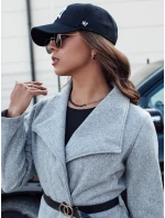 Dámský dlouhý kabát světle šedý Dstreet model 21980444 - FashionStreet