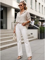 Jeansy damskie  stan białe model 22136225 - FashionStreet