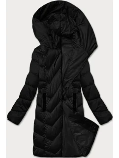Zimowa pikowana kurtka damska czarna model 21248657 - S'WEST