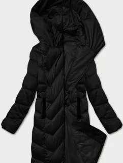 Čierna dámska zimná prešívaná bunda S'west (B8273-1)