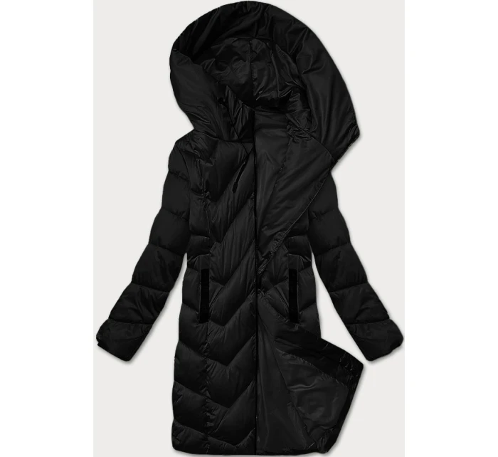 Zimowa pikowana kurtka damska czarna model 21248657 - S'WEST