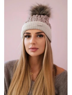 Čepice model 18743588 béžová - K-Fashion