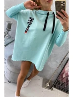 Oversize mikina s asymetrickými boky mint Oversize mikina s asymetrickými boky mint