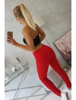 Kalhoty v barvě džínové červené Kalhoty v barvě džínové červené