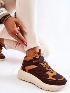 Damskie Buty Sportowe Memory Foam System Big Star KK274404 Brązowe