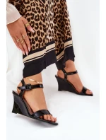 Dámské Sandály Na Klínu Černé model 21688991 - Boto