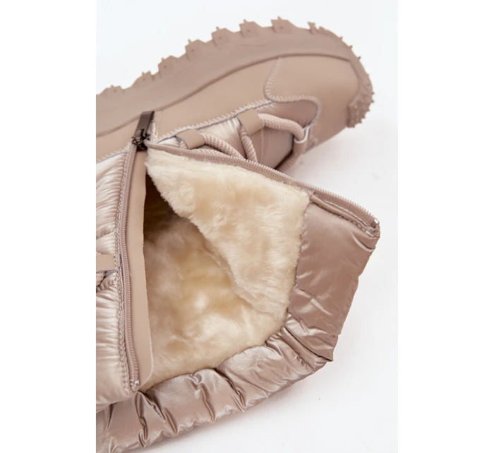 Dámské zimní boty z přírodního semiše model 21725177 Camel - Lee Cooper Dámské zimní boty z přírodního semiše model 21725177 Camel - Lee Cooper