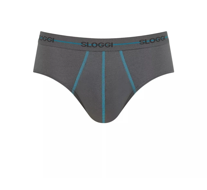 Pánske nohavičky Start Midi C2P box - HNEDÁ - SVETLÁ KOMBINÁCIA - čierna a sivá M003 - SLOGGI