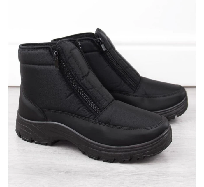Novinky M EVE439 čierne zateplené snehové topánky