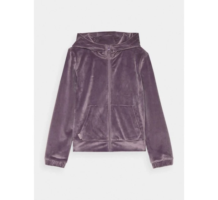 Dívčí velurová mikina s kapucí Junior model 21907491 - 4F