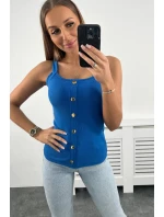 Blúzka bez ramienok nevädze modrá Blúzka bez ramienok nevädze modrá