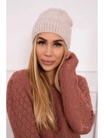 Fleecová čepice Anna model 18750143 béžová - K-Fashion Fleecová čepice Anna model 18750143 béžová - K-Fashion