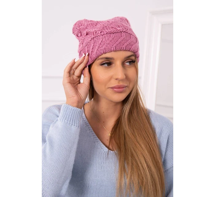 Dámska čiapka Dagmara K332 tmavo ružová