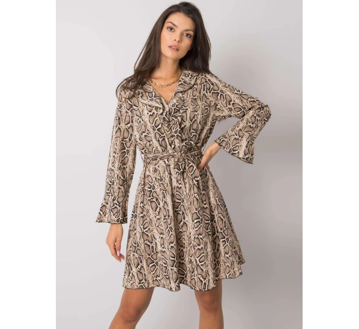 Šaty DHJ SK 13891B.07P čierna a béžová