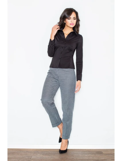 Košieľka Rachel M021 Black - Figl Košieľka Rachel M021 Black - Figl