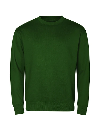 Crew mikina unisex lahvově zelená