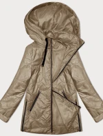 Ľahko zateplená dámska prešívaná bunda vo farbe cappuccino S'West (B8242-12)